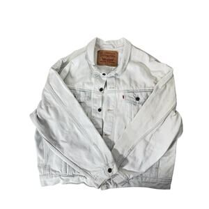 Vintage 1980 Levi’s 70598 4803 Trucker Denim Jacket Size XXL White Wash USA